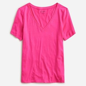 Drapey premium jersey V neck T shirt